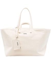 A.P.C. - Le Drummer Toile Top Handle Bag - Lyst