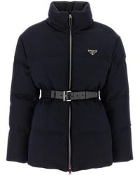 Prada - Long Sleeve Cotton Coat - Lyst