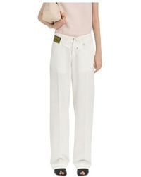 MM6 by Maison Margiela - Reverse Waistband Trousers - Lyst