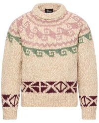 Moncler - Grenoble Jacquard Crew Neck Knitted Sweater - Lyst