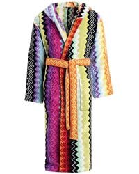 Missoni - Home Giacomo Hooded Bathrobe - Lyst