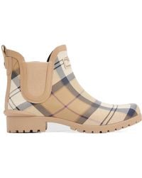 Barbour - Logo Plaid Ankle Boots - Lyst