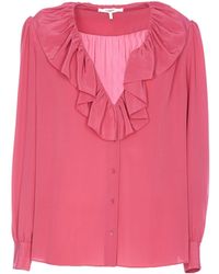 Chloé - Chloé Ruffle Detailed Long-Sleeve Top - Lyst