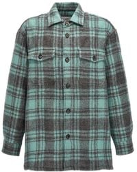 Ami Paris - Checked Buttoned-Up Overshirt - Lyst