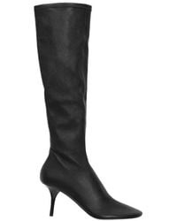 Acne Studios - Slouchy Leather Boots - Lyst