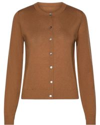 Marella - Button-Front Long-Sleeve Knit Top - Lyst
