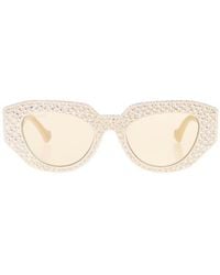 Gucci - Eyewear Cat-Eye Embellished Frame Sunglasses - Lyst