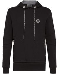 Philipp Plein - Logo Details Hooded Hoodie - Lyst