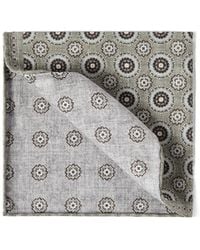Brunello Cucinelli - Silk Pocket Square With Medallion Design - Lyst