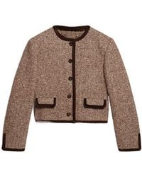 Golden Goose - Cropped Jacket With Button Fastening - Lyst