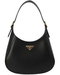 Prada - Triangle Logo Zipped Shoulder Bag - Lyst
