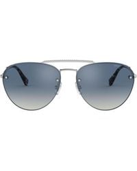 Miu Miu - Logo Sunglasses - Lyst