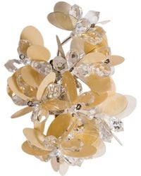 Miu Miu - Single Metal Earring With Pearl And Crystals - Lyst