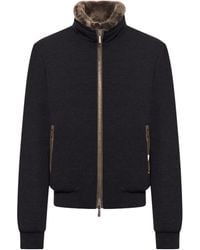 Moorer - Fur-Collar Bomber Jacket - Lyst