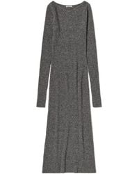 AURALEE - V-Neck Knit Dress - Lyst