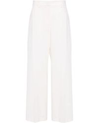 MSGM - High-Waist Straight-Leg Tailored Trousers - Lyst