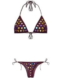 Oséree - Oséree Bubble Mesh Embellished Bikini - Lyst