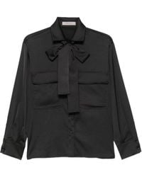 D.exterior - Bow-Detail Pocketed Shirt - Lyst