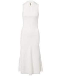Victoria Beckham - Mira Ribbed-Knit Zip-Up Midi Dress - Lyst