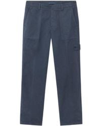 Stone Island - Logo Patch Straight-Leg Cargo Trousers - Lyst