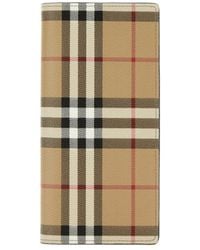 Burberry - Vintage Checked Bi-Fold Wallet - Lyst