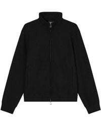 Emporio Armani - Textured Zip-Up Sweatshirt - Lyst