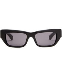 Gucci - Thick And Narrow Rectangular Sunglasses - Lyst