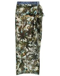 DSquared² - Monkey Business Long Denim Skirt - Lyst
