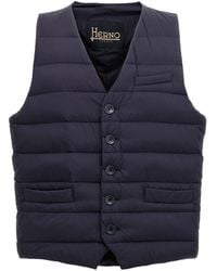 Herno - V-Neck Quilted Gilet - Lyst