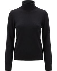 Patrizia Pepe - Logo-Plaque Turtleneck Wool Sweater - Lyst