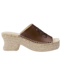 Loewe - Petal Espadrille Platform Slides - Lyst