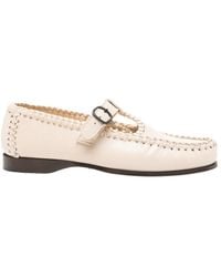 Hereu - Alcover Supple Shiny Braided Seams T-Bar Loafers - Lyst