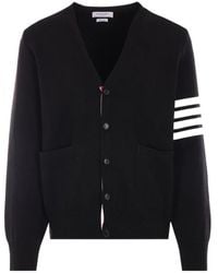 Thom Browne - 4-Bar Milano Stitch V-Neck Cardigan - Lyst