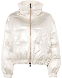 Brunello Cucinelli - Iridescent-Effect Zipped Down Jacket - Lyst