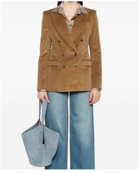 Etro - Double-Breasted Corduroy Velvet Jacket - Lyst