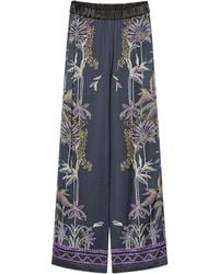 forte_forte - Embroidered Wide-Leg Pants - Lyst
