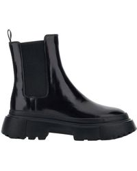 Hogan - Round-Toe Ankle Boots - Lyst