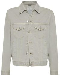 Brunello Cucinelli - Long Sleeved Denim Jacket - Lyst