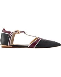 Gabriela Hearst - Leya Moto Color-Block Leather Point-Toe Flats - Lyst