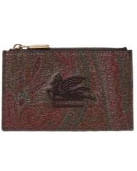 Etro - Paisley Logo Embossed Wallet - Lyst