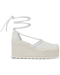 Bottega Veneta - Net-Detail Wedge Sandals - Lyst
