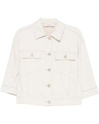 Peserico - Contrast-Stitched Denim Jacket - Lyst
