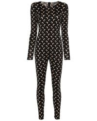 Marine Serre - Crescent-Print Long Sleeve Jumpsuit - Lyst