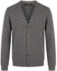 Gucci - V-Neck Knitted Cardigan - Lyst
