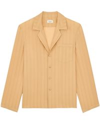 Saint Laurent - Striped Button-Up Pajama Top - Lyst