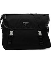 Prada - Re-Nylon Triangle-Logo Crossbody Bag - Lyst