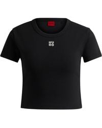BOSS - Minimalist Cropped Tshirt - Lyst