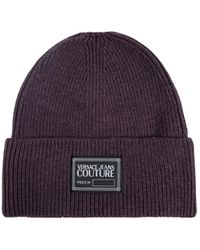Versace Jeans Couture - Couture Logo Patch Knitted Beanie - Lyst