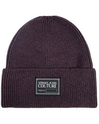 Versace Jeans Couture - Couture Logo Patch Knitted Beanie - Lyst