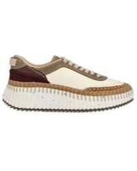 Chloé - Chloé Nama Low-Top Sneakers - Lyst